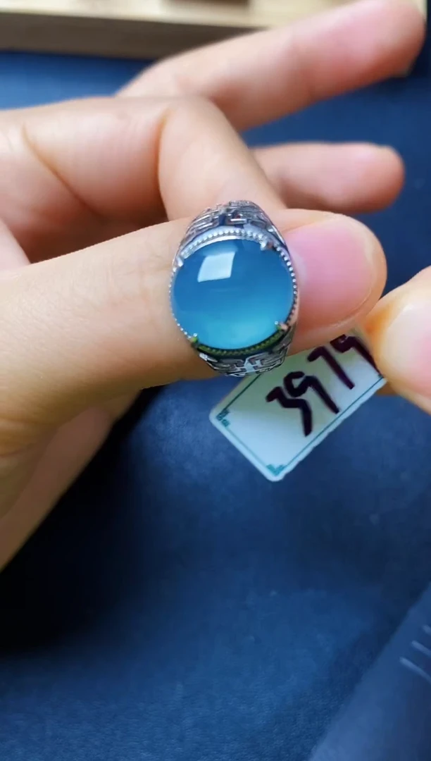 银S925镶嵌戒指翡翠00000000000