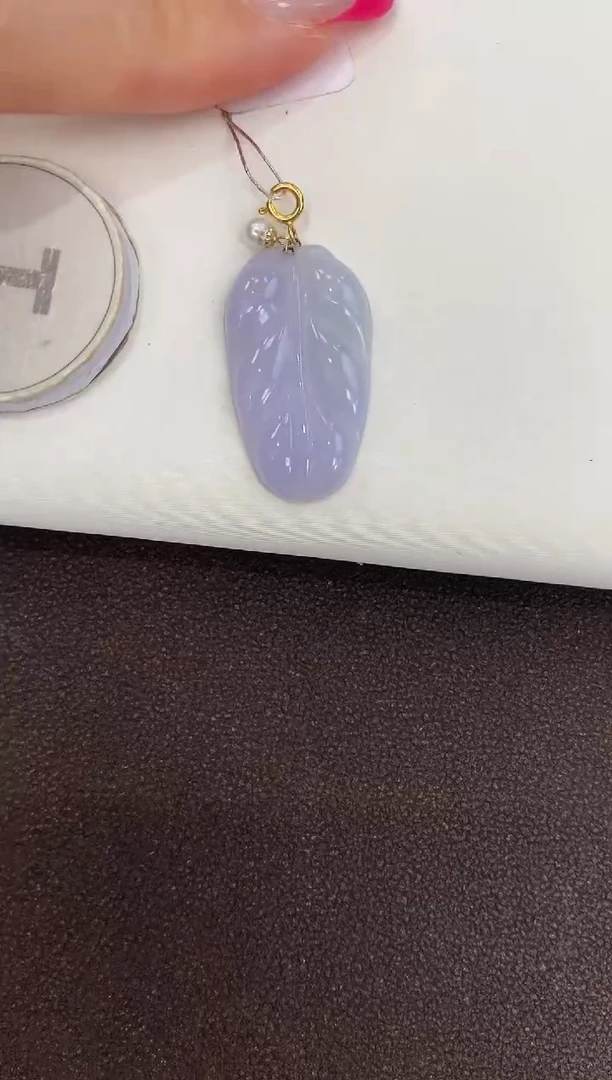 颈饰18K金镶嵌翡翠天然缅甸a货翡翠(多样性发其一