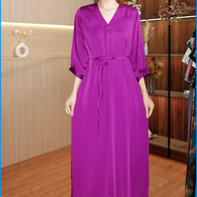 1-6808-11（紫红）新款时尚连衣裙