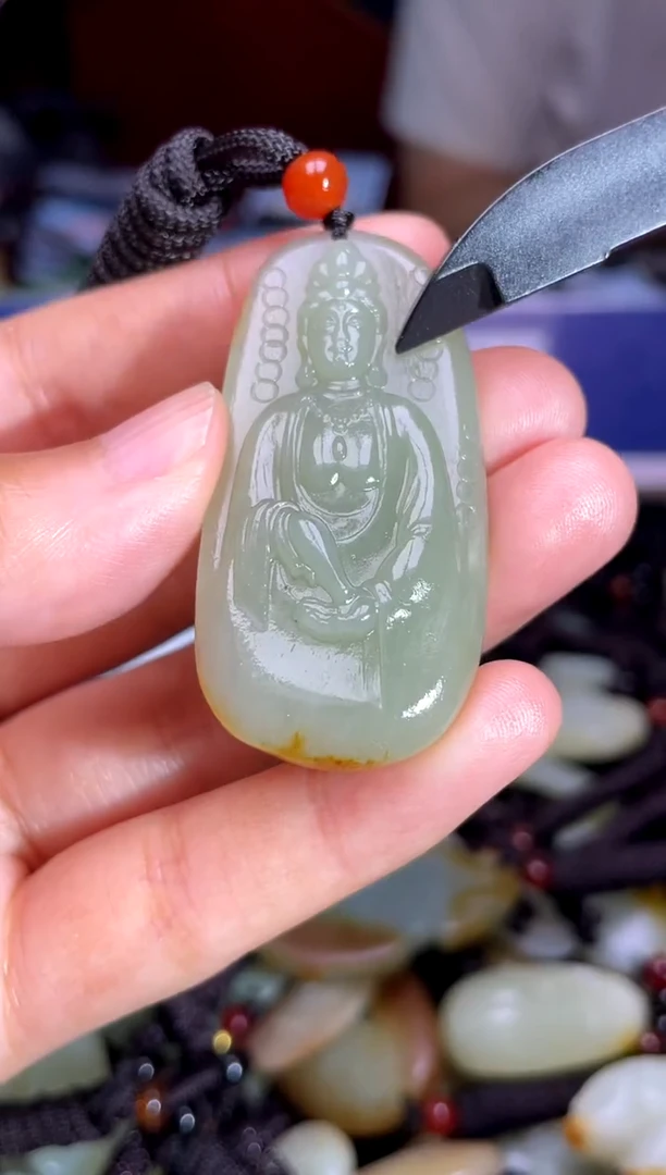 和田玉未镶嵌挂件1