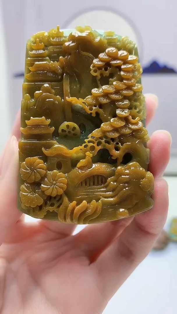 定制翡翠未镶嵌4852zm-毛货挂件62