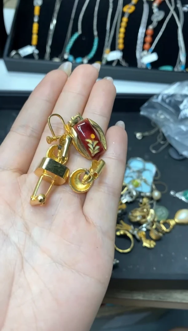 珐琅铁合金锐锐中古首饰默认微瑕004