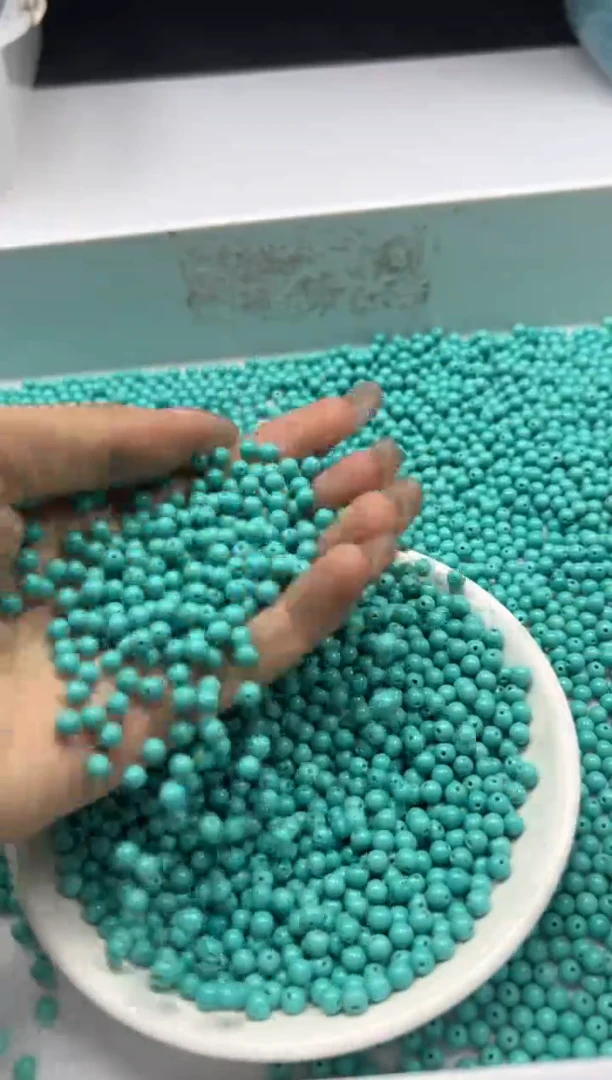 玛瑙/玉髓颈饰未镶嵌w822高瓷绿*松4mm*40颗