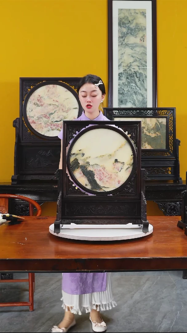 石材天然大理石画摆件