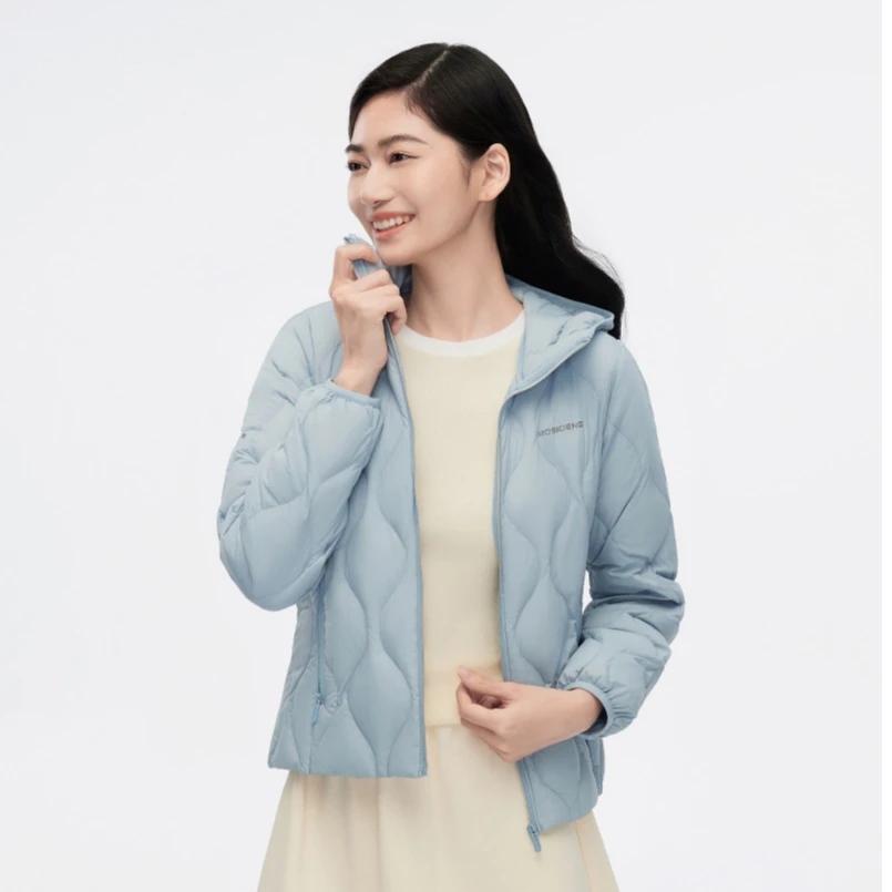 鹅绒秋冬季新款女短款轻薄保暖百搭时尚鹅绒连帽