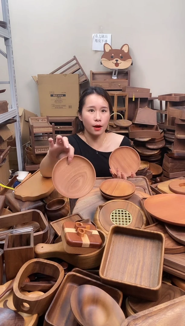 木乌檀木圆盘15*2cm