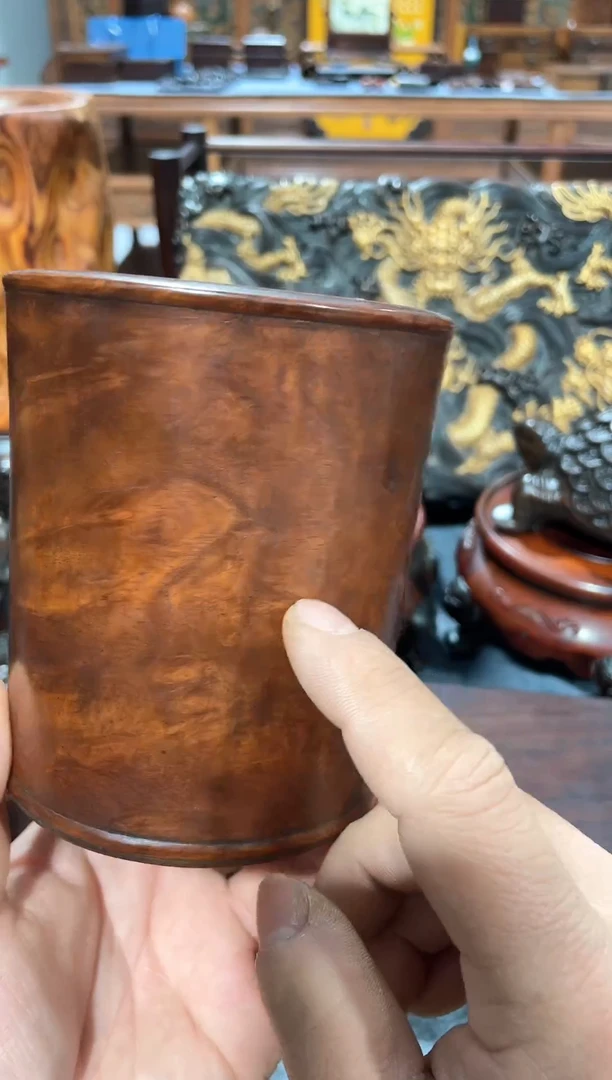 【闪购商品】木典藏老郑木器笔筒