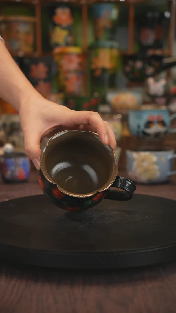 紫砂油画手绘釉下彩