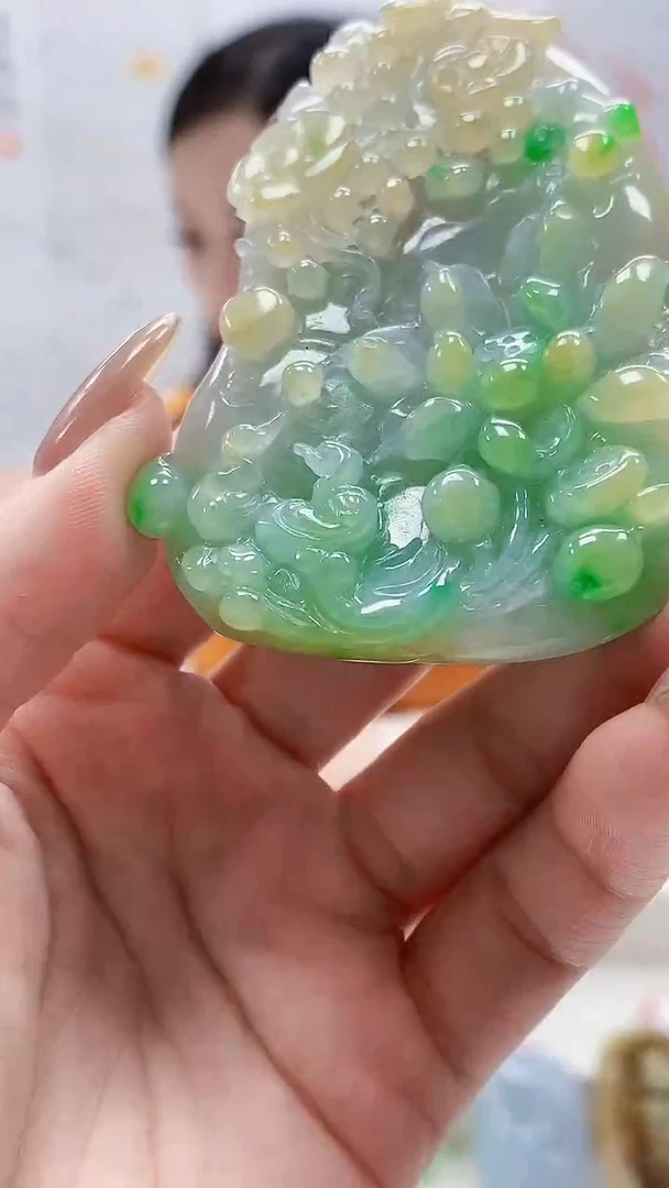 未镶嵌定制翡翠4852lr-毛货挂件63