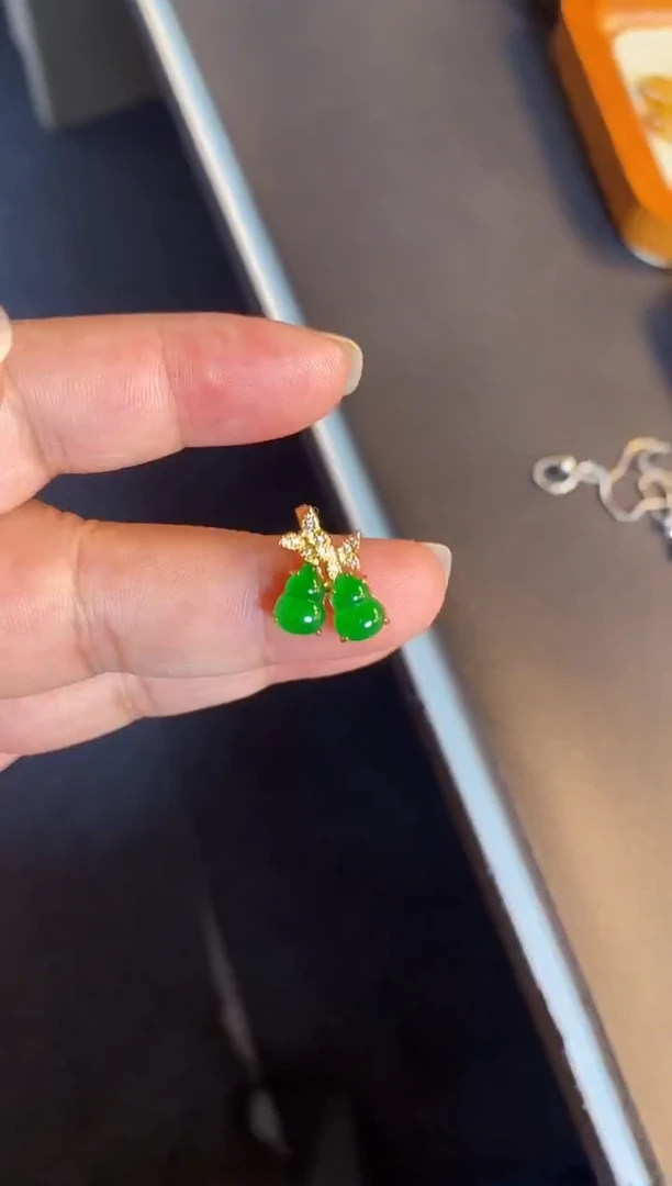 吊坠(不含链)银S925镶嵌翡翠1