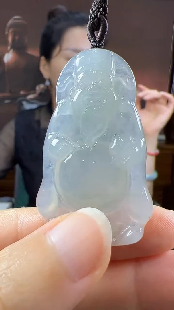 未镶嵌挂件翡翠财神