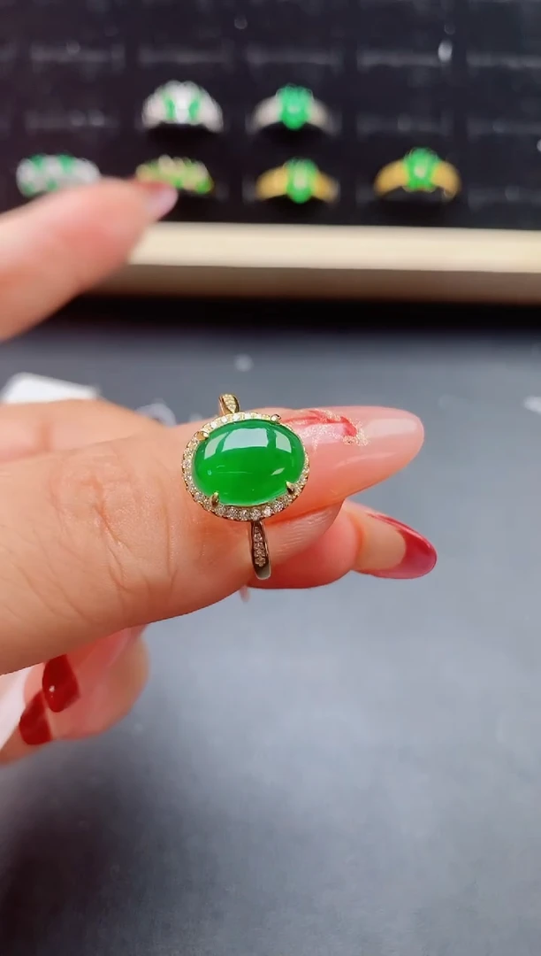 【闪购商品】翡翠戒指银S925镶嵌321321