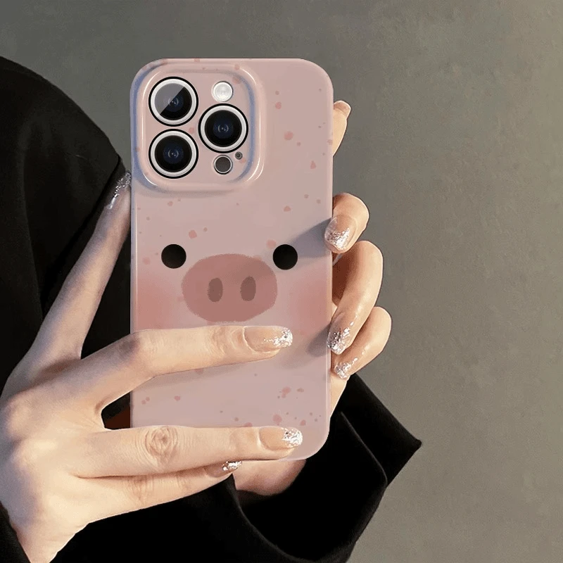 菲林软壳防摔大鼻子猪适用苹果17华为oppo小米15vivox200pro1加