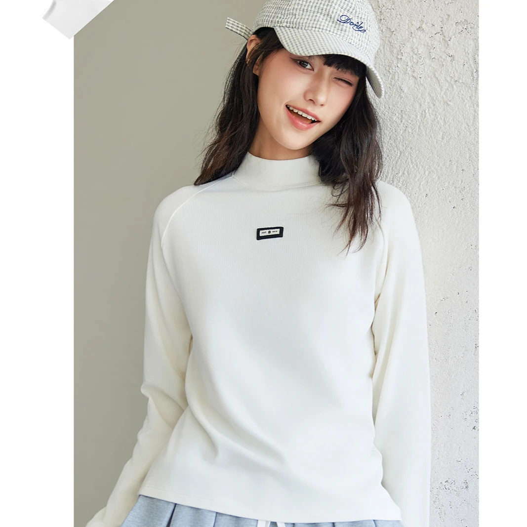 木禾家-秋季格雷系休闲风轻奢打底衫 2869