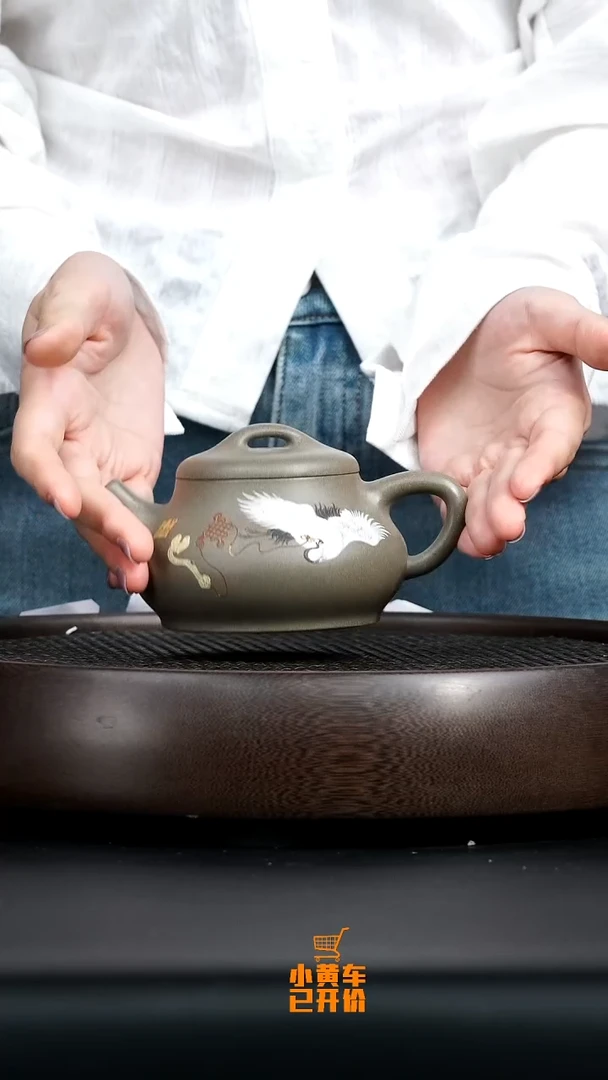 茶壶紫砂0604早直播朱浩玉韵泥绘紫砂