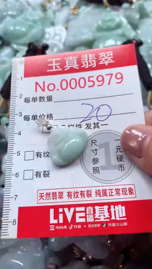 吊坠(不含链)未镶嵌翡翠5979
