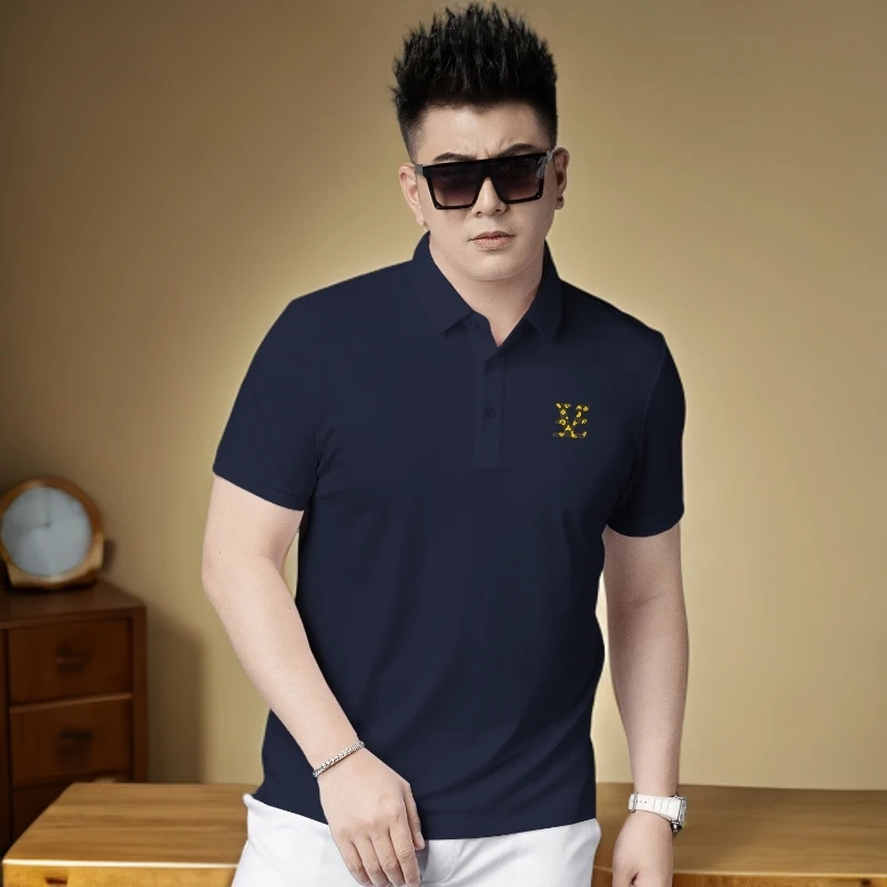 维斯克纳夏季新款短袖Polo衫男士潮牌徽章休闲上衣翻领半袖T恤男