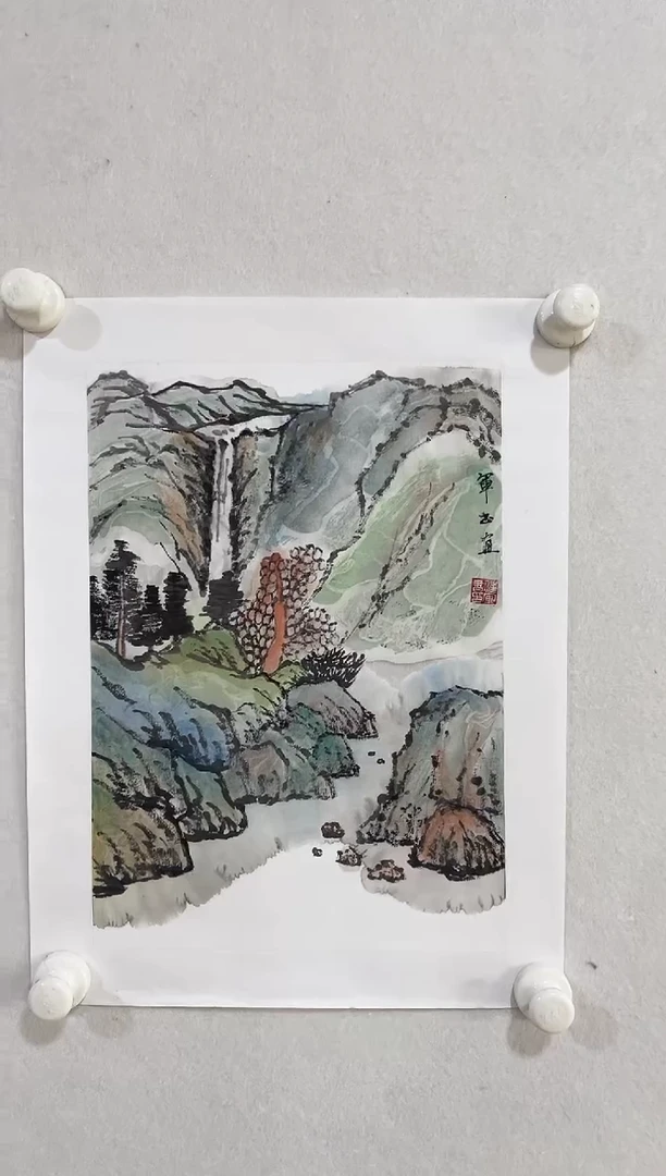 国画Y-汪老师绘画作品-1（带荣宝斋宁波证书）