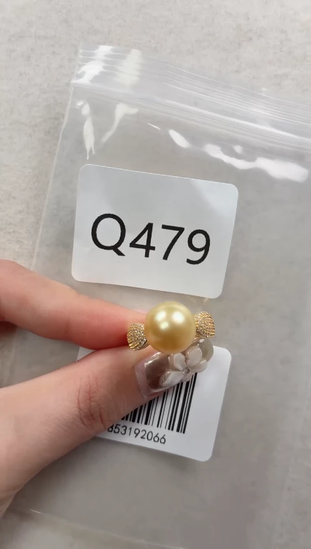 银S925镶嵌戒指海水珍珠q479