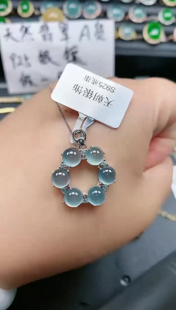 翡翠银S925镶嵌颈饰111111