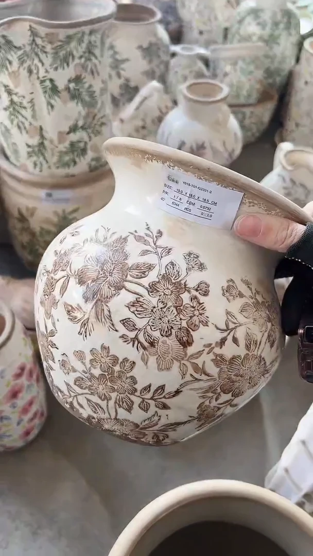 【闪购商品】陶瓷花盆高cm内口cm