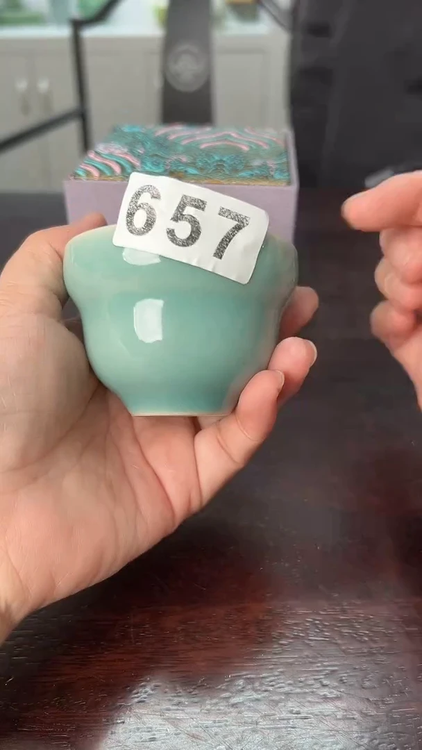 龙泉云间青瓷小米茶器