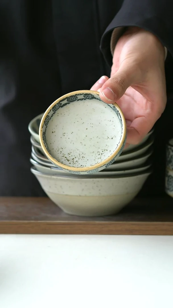 【闪购商品】陶瓷绣球蘸料碟@4-2@