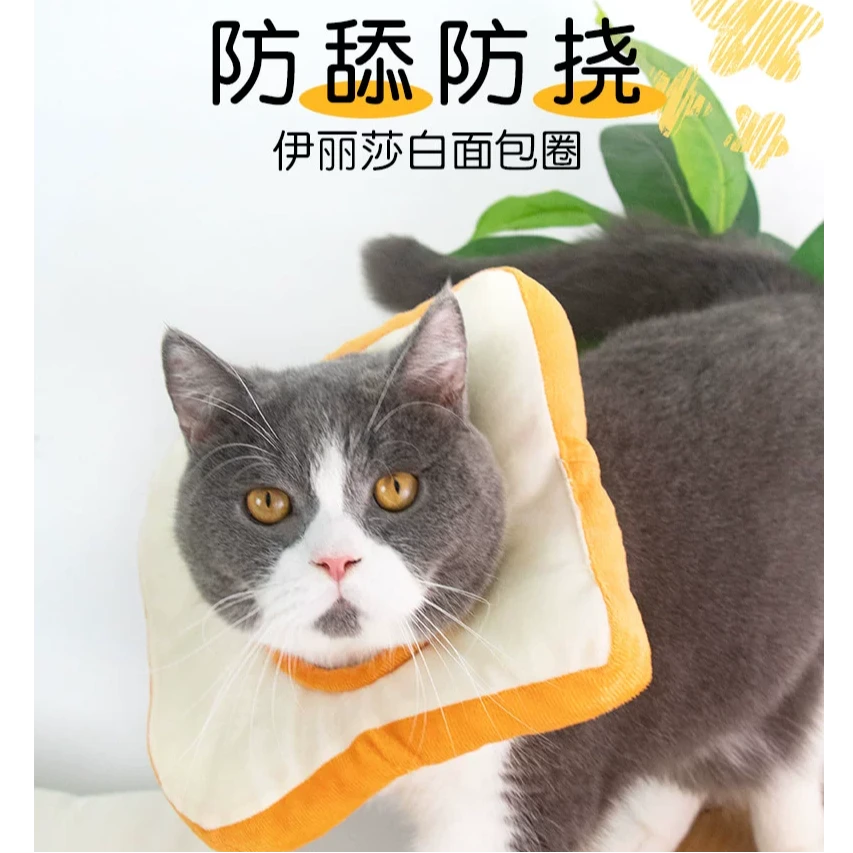 猫圈伊丽莎白圈网红可爱猫脖圈狗防舔耻辱圈软头套面包圈绝育用品