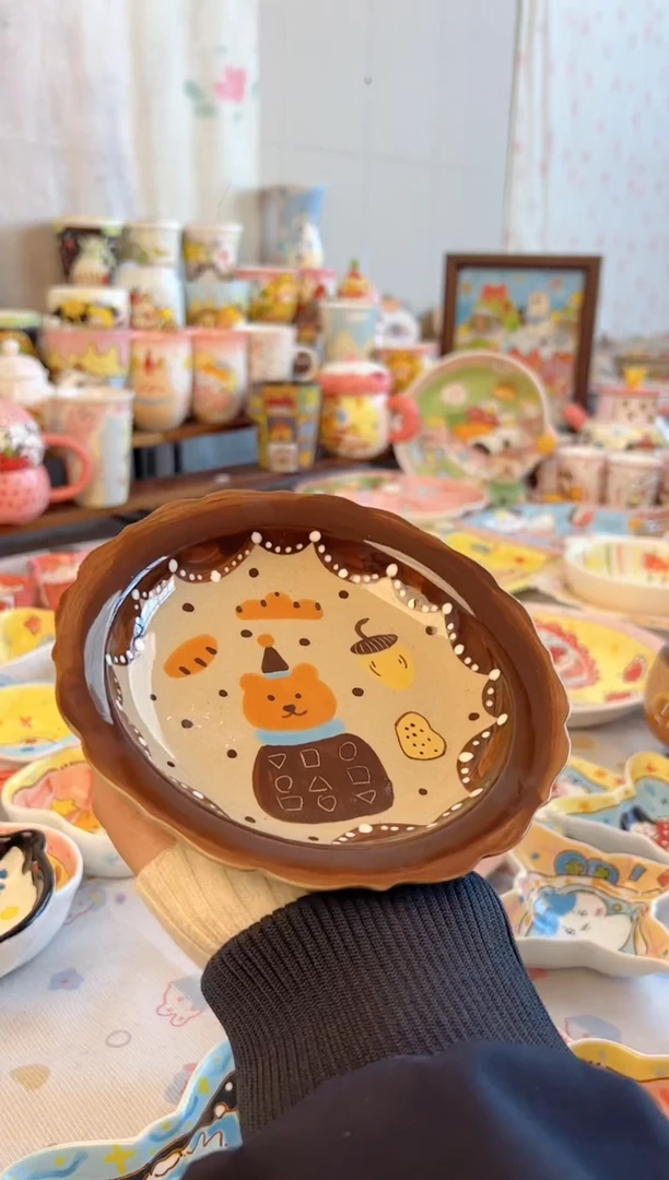 摆件陶景德镇陶瓷手绘微瑕