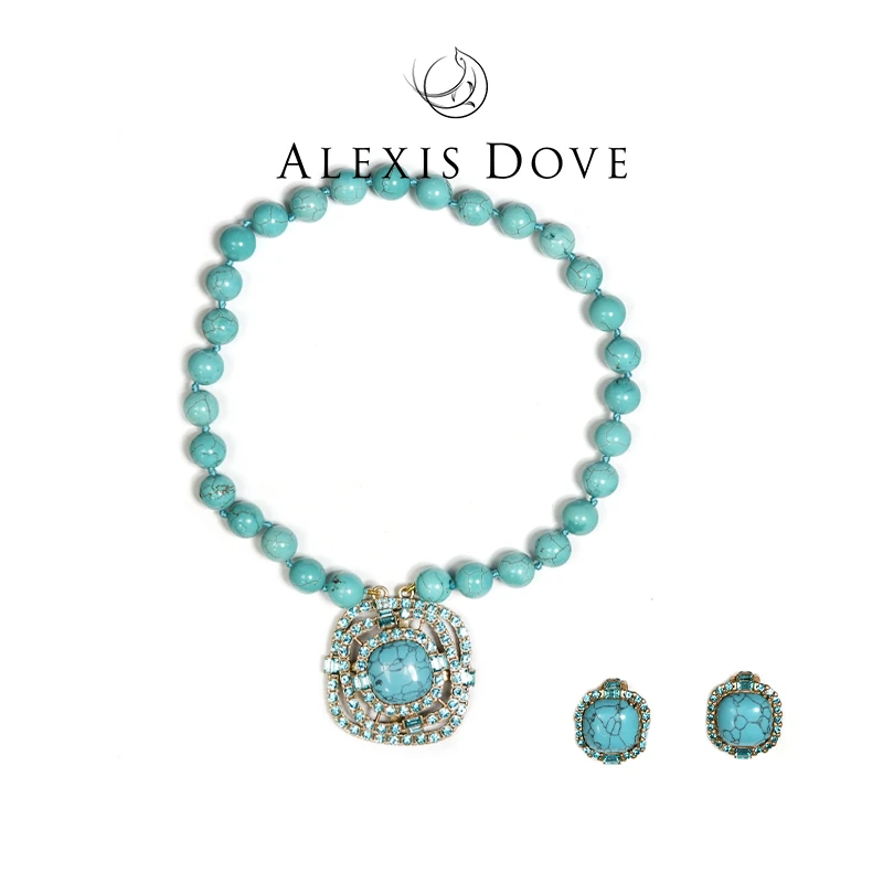 铜合金合成锆石项链  复古创意梦幻套装VI