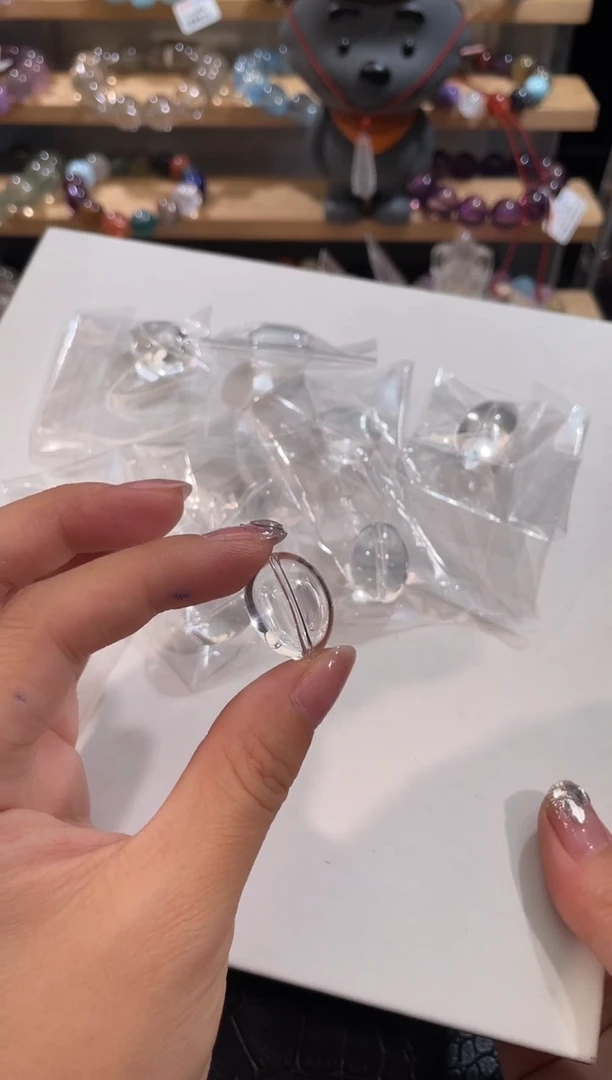 水晶手链未镶嵌多样性发一 白水糖豆单珠