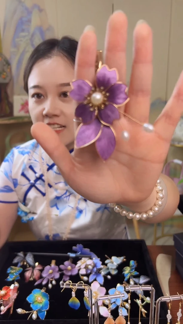 织绣非遗纯手工绒花