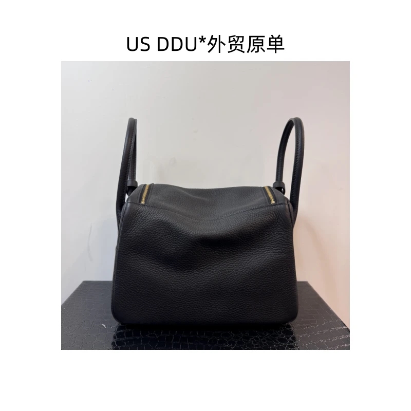 A176 黑色金扣琳迪26TC皮手提斜挎包1240/D014