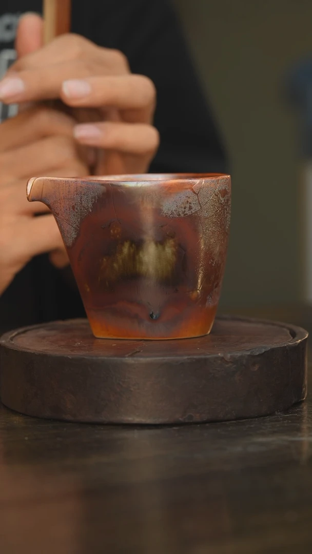 杯111柴房陶瓷柴烧公道杯