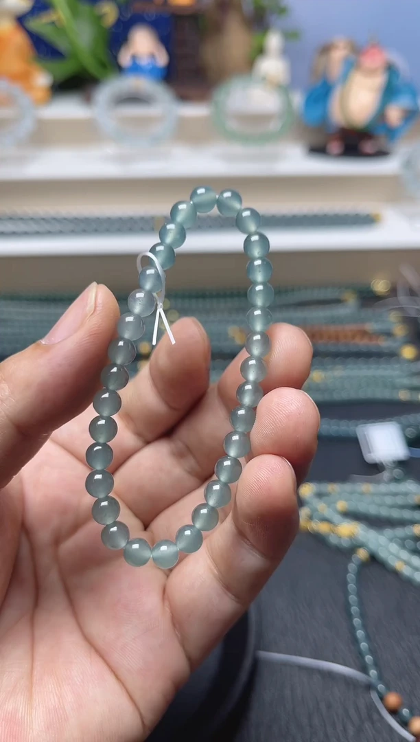 未镶嵌手串翡翠天然危地马拉翡翠手串卡6左右