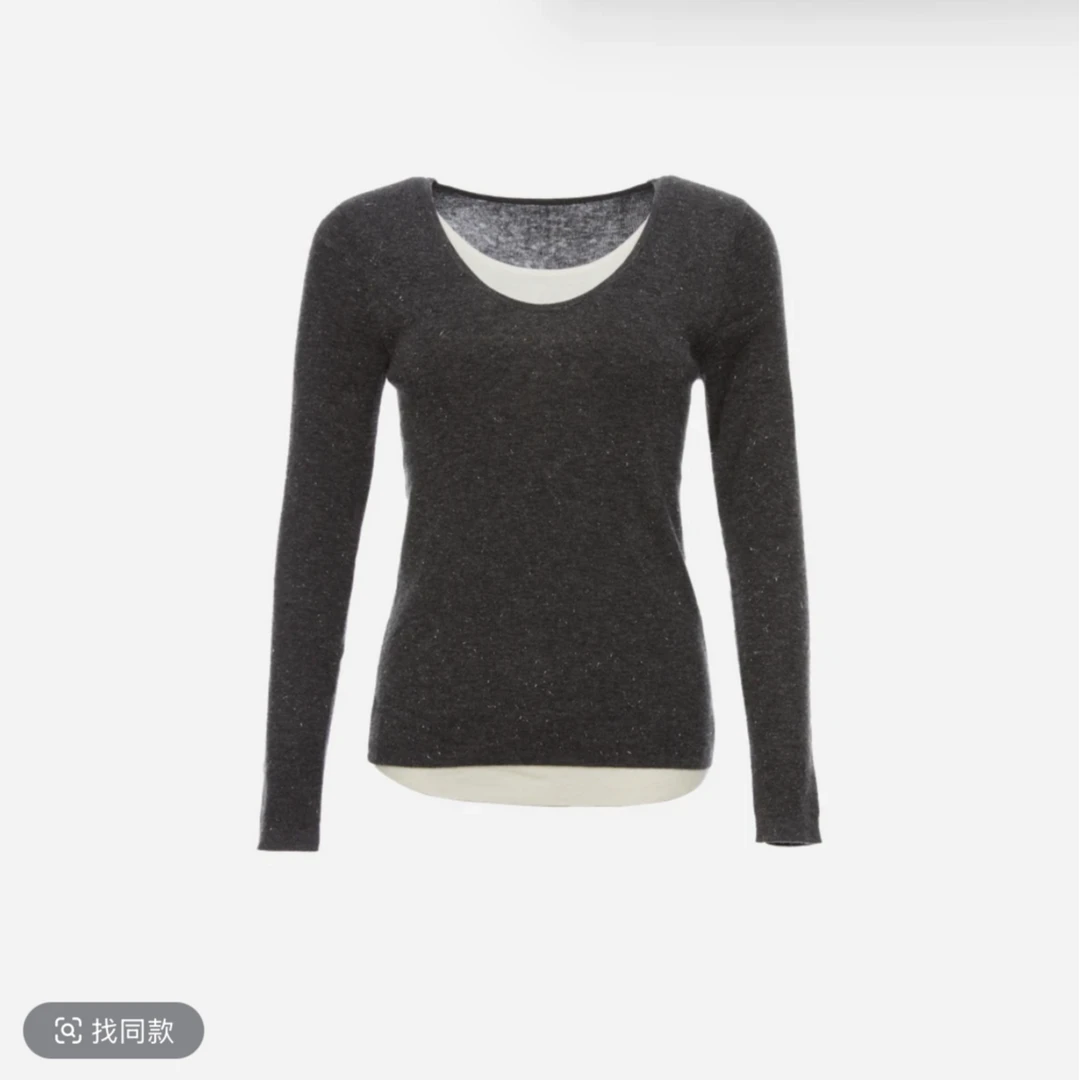 歌锦GEJIN时尚拼色圆领针织9122560077