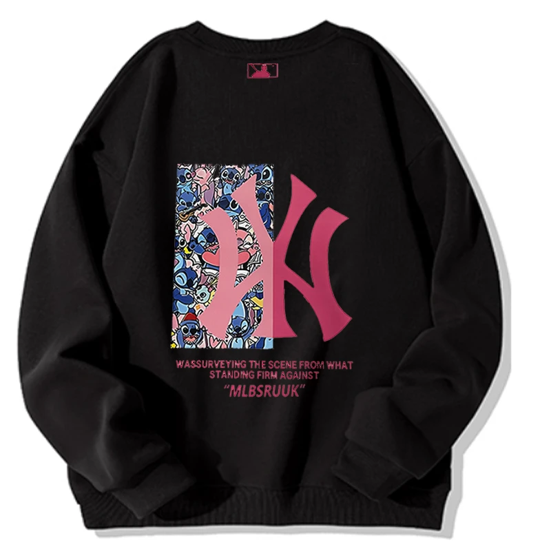 卫衣潮流上衣速干秋季圆领情侣春季常规款长袖印花潮牌男女同款