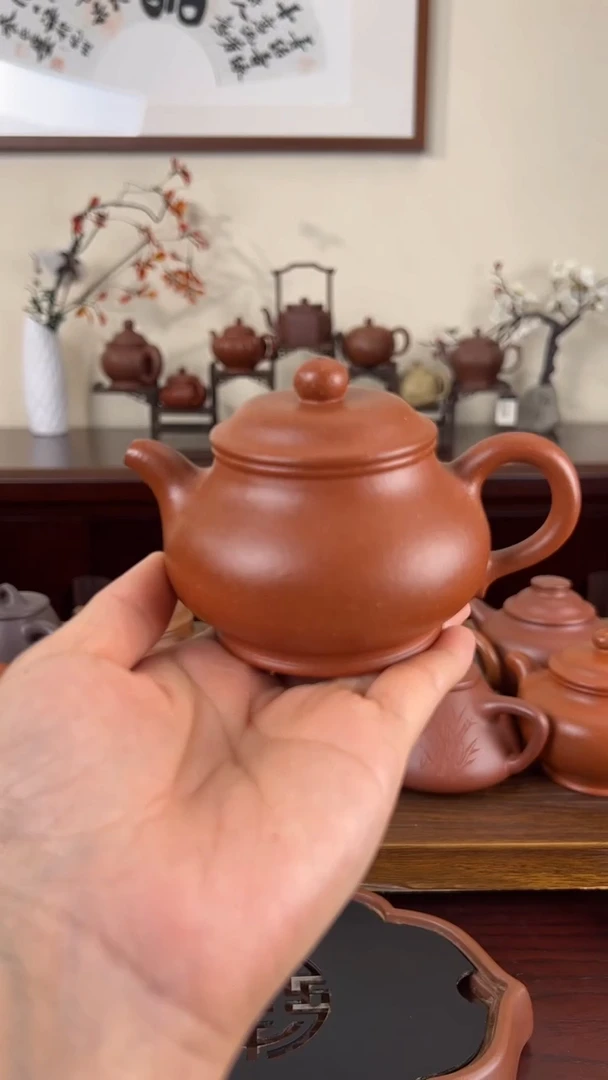 【闪购商品】紫砂茶壶红降坡潘壶180CC