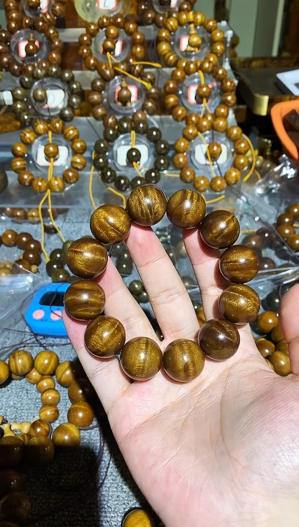 楠木（金丝楠）手串/手链小叶桢楠水波纹2.0手串