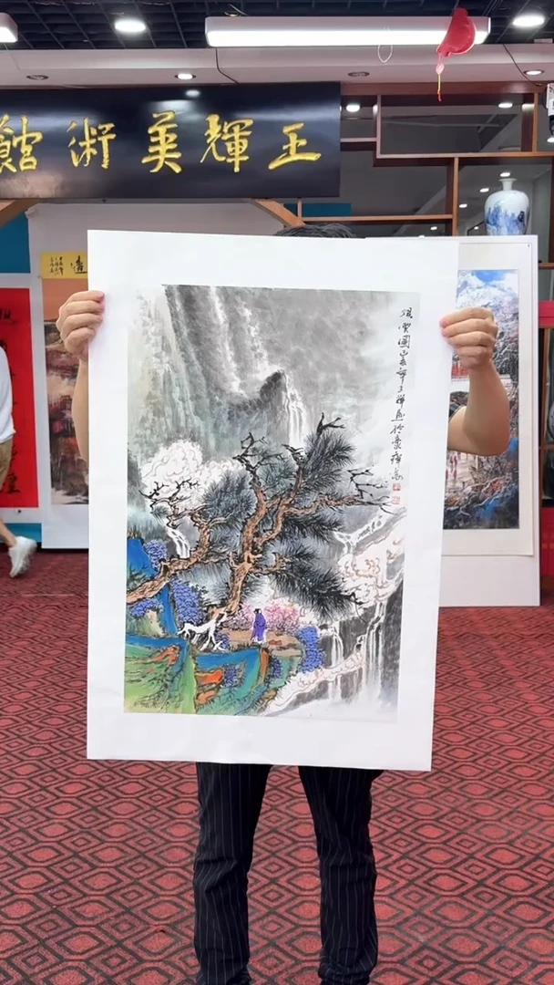 国画手绘国画山水花鸟