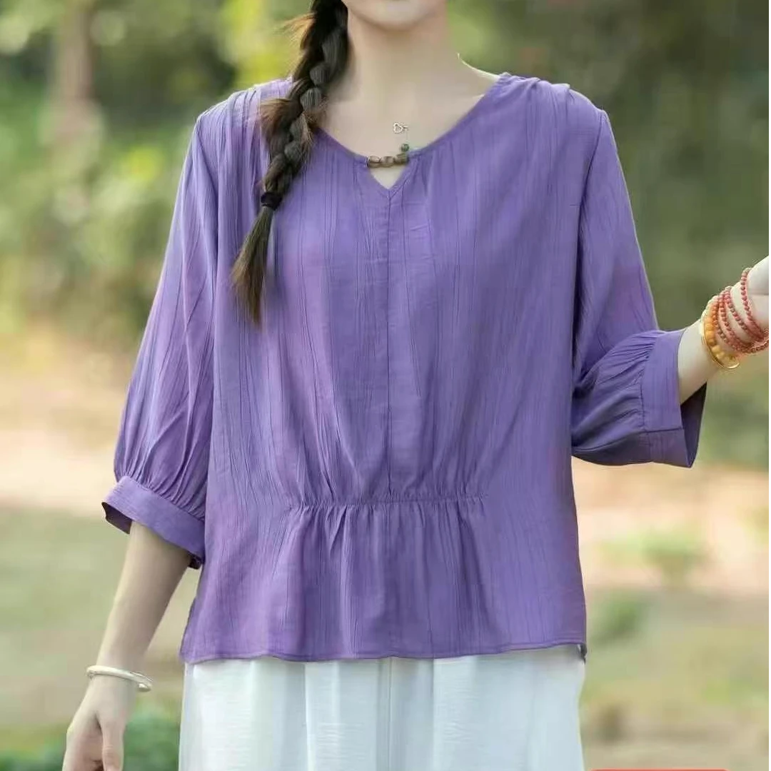 【婉婷服饰】领口珠珠短袖T恤夏季潮牌时尚百搭休闲女装宽松