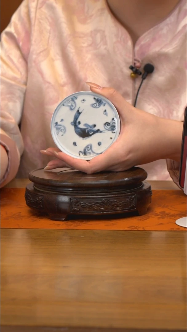 瓷片琼翠遗珍盏托/盖置-珍品