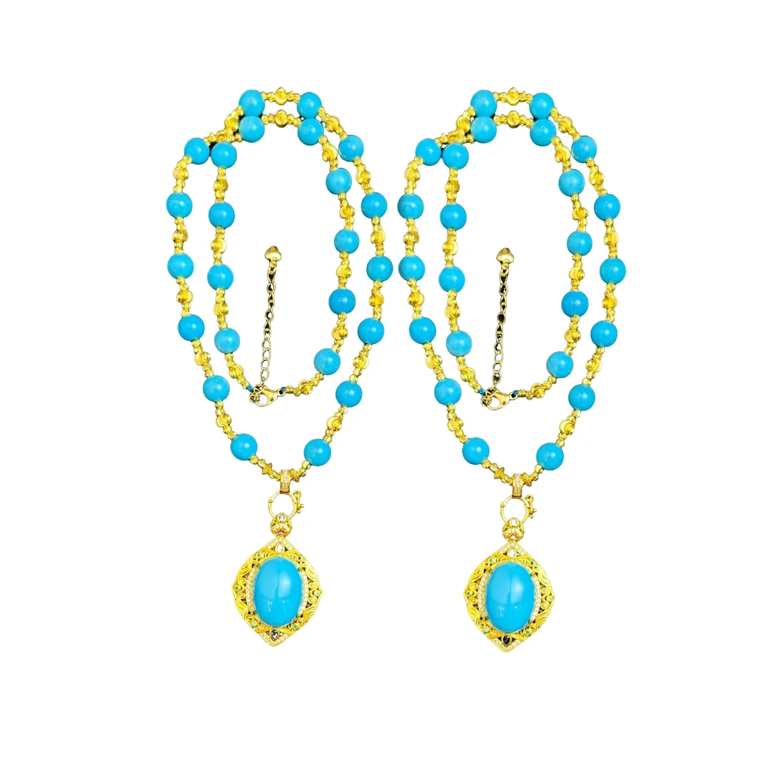 蓝松美人松玛瑙项链A28-272赠链礼盒(多样性发其一)