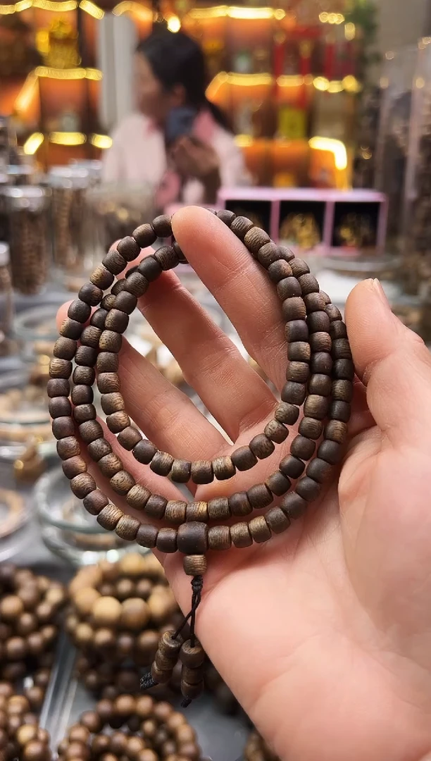 沉香手串棋楠白露鼓珠多圈