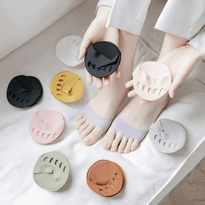 【五双装】冰丝五指袜女前掌垫半掌凉鞋高跟隐形袜夏季薄款分趾船袜