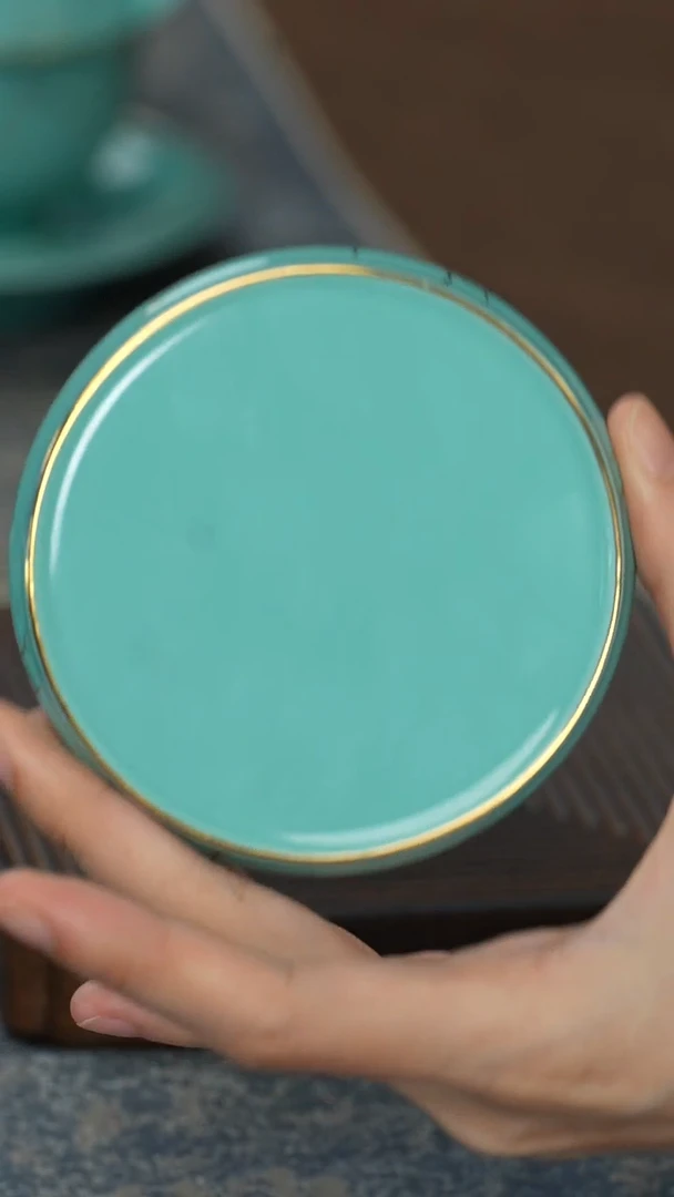 【绿松石金络盖置】【12西泠礼盒】