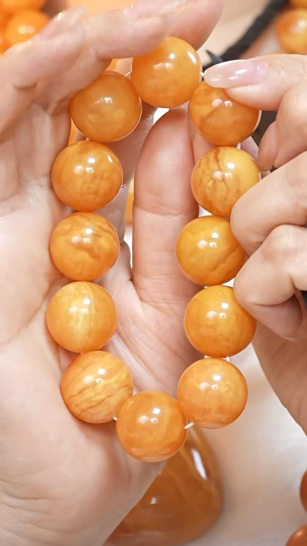 蜜蜡颈饰未镶嵌4335天然蜜蜡珠宝奇石云端妖孽石膏蜡全部保真