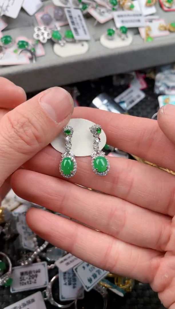 银S925镶嵌戒指翡翠33333  4