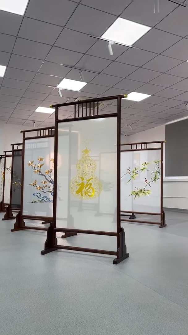 刺绣苏绣屏风平安是福