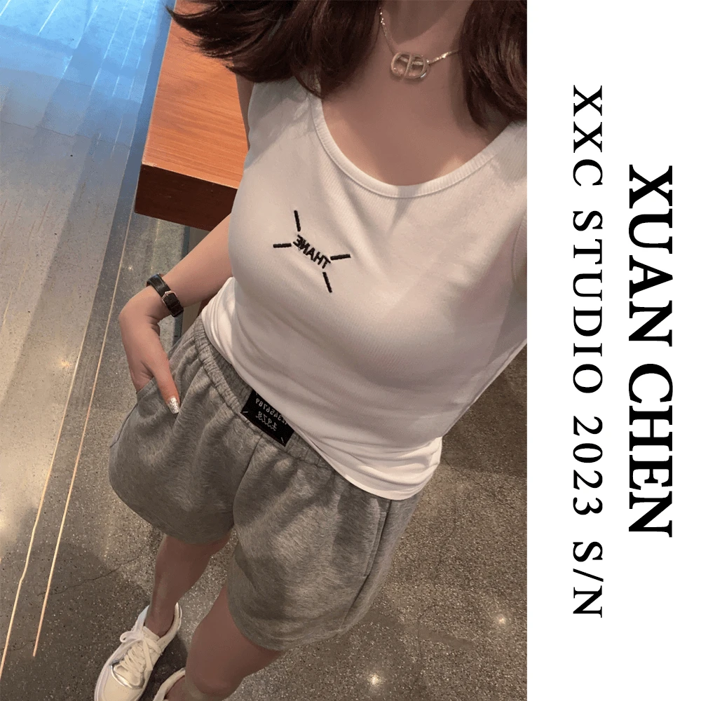 【随心配】夏季休闲风背心吊带女显瘦高级感内搭无袖T恤上衣女#1353